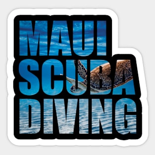 Maui Scuba Diving - Sea Turtle Vacation Design Sticker